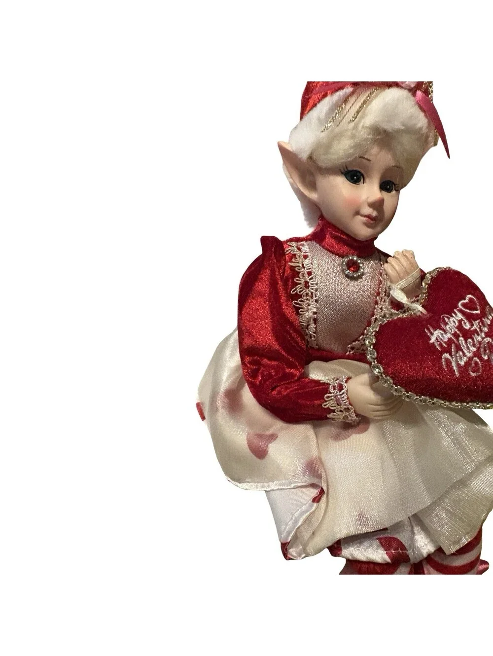 16” CYNTHIA ROWLEY VALENTINE’S ELF DOLL SHELF SITTER GIRL